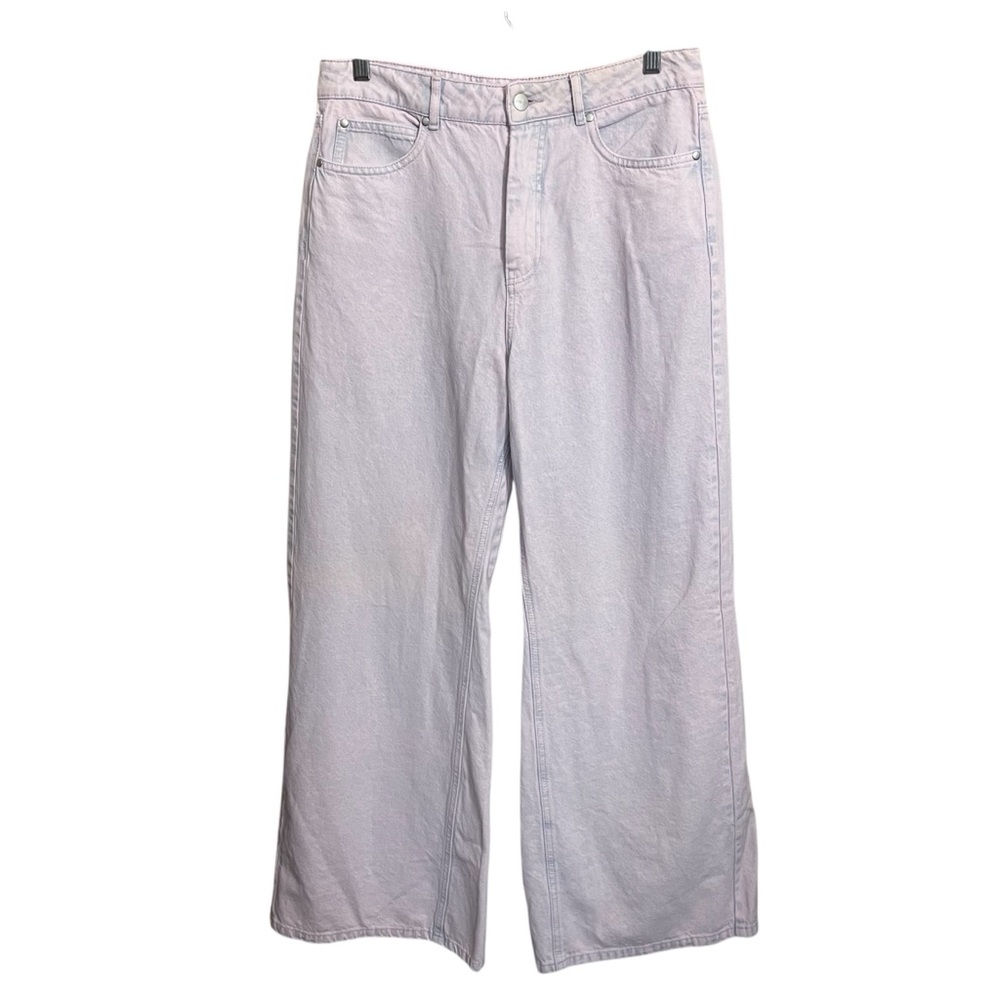 Afends THC Gigi hemp pink dye wide leg jeans high rise